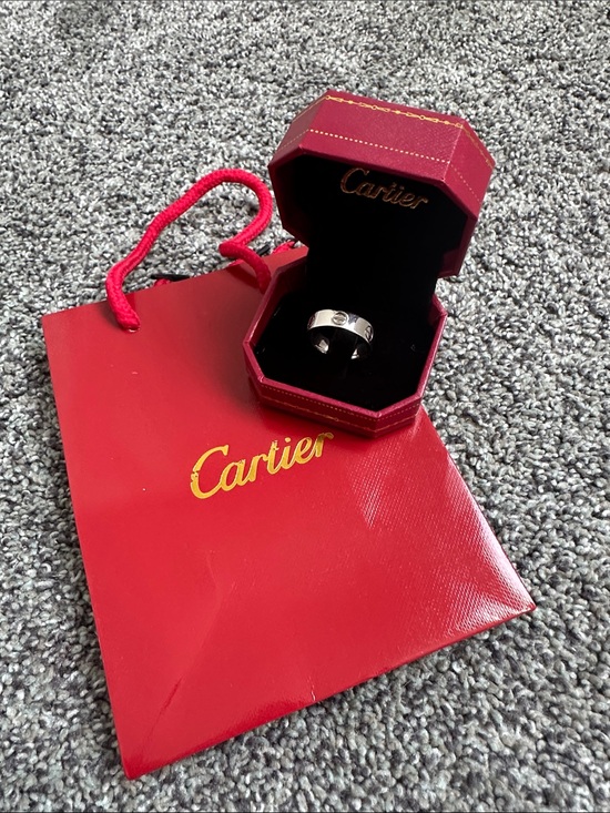 Cartier Jewelry - Cartier Silver Love Ring with Red Presentation Box- NR